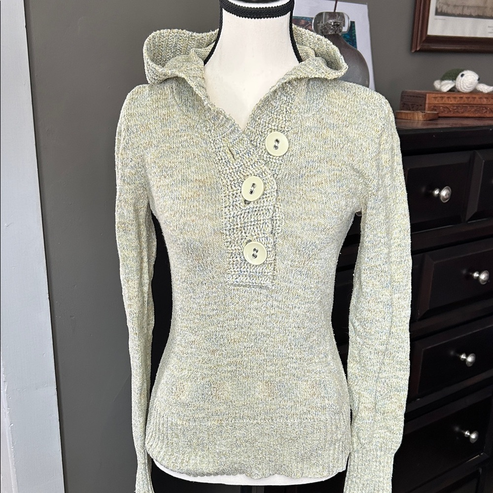 liz & co. Light Green Sweater w/hood